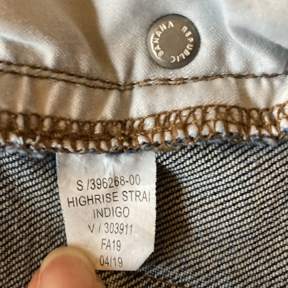 Banana Republic High Rise Straight Indigo Blue Size 27‎ - Picture 5 of 12